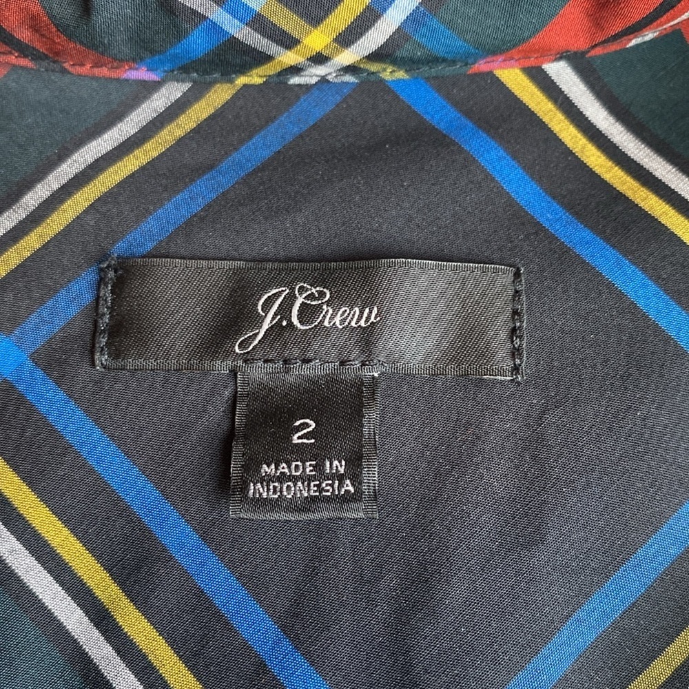 JCrew 🎄embellished tartan popover top - Picture 7 of 10